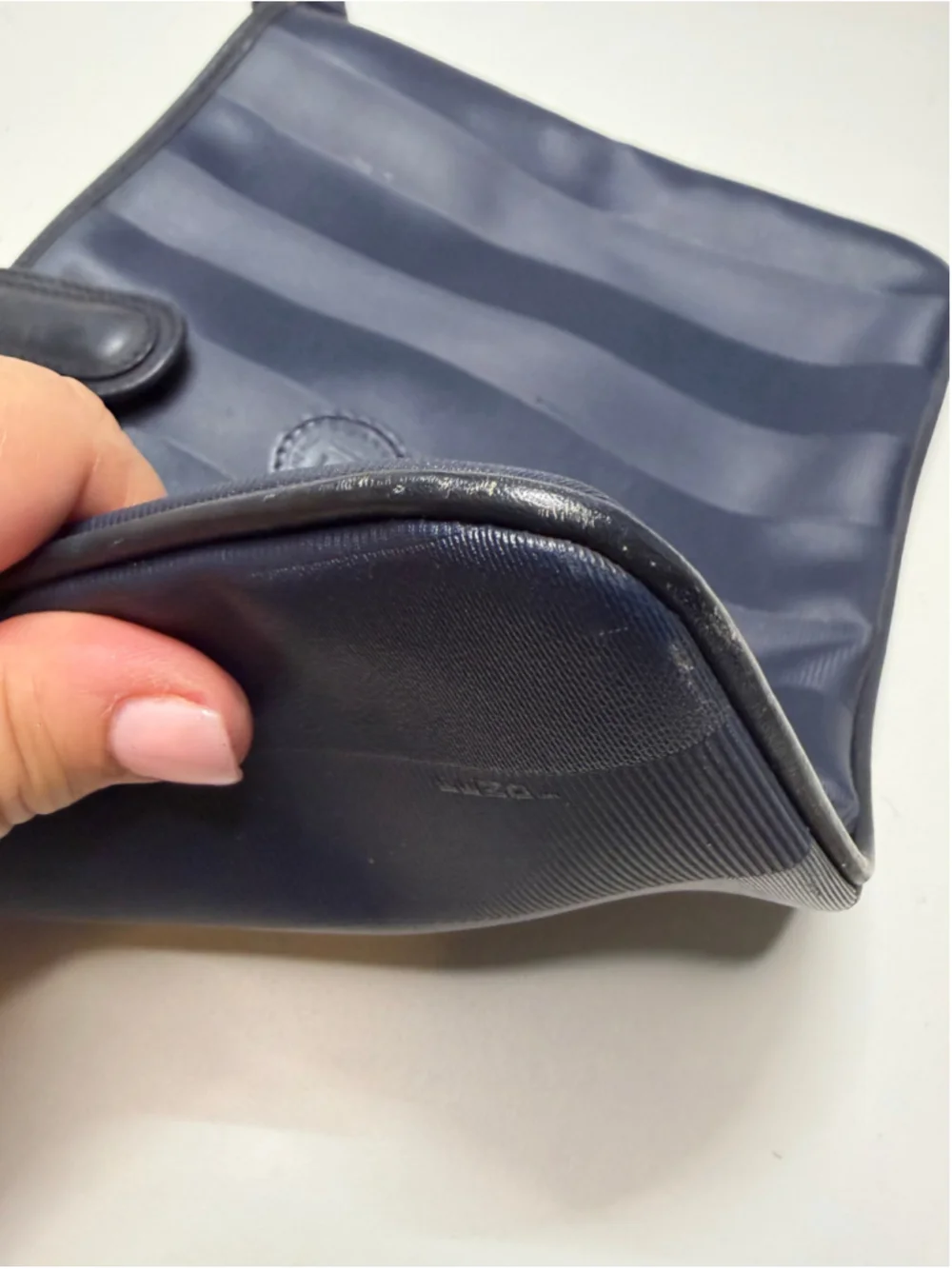 Women's Fendi Clutch Bag One Size Blue Black Striped